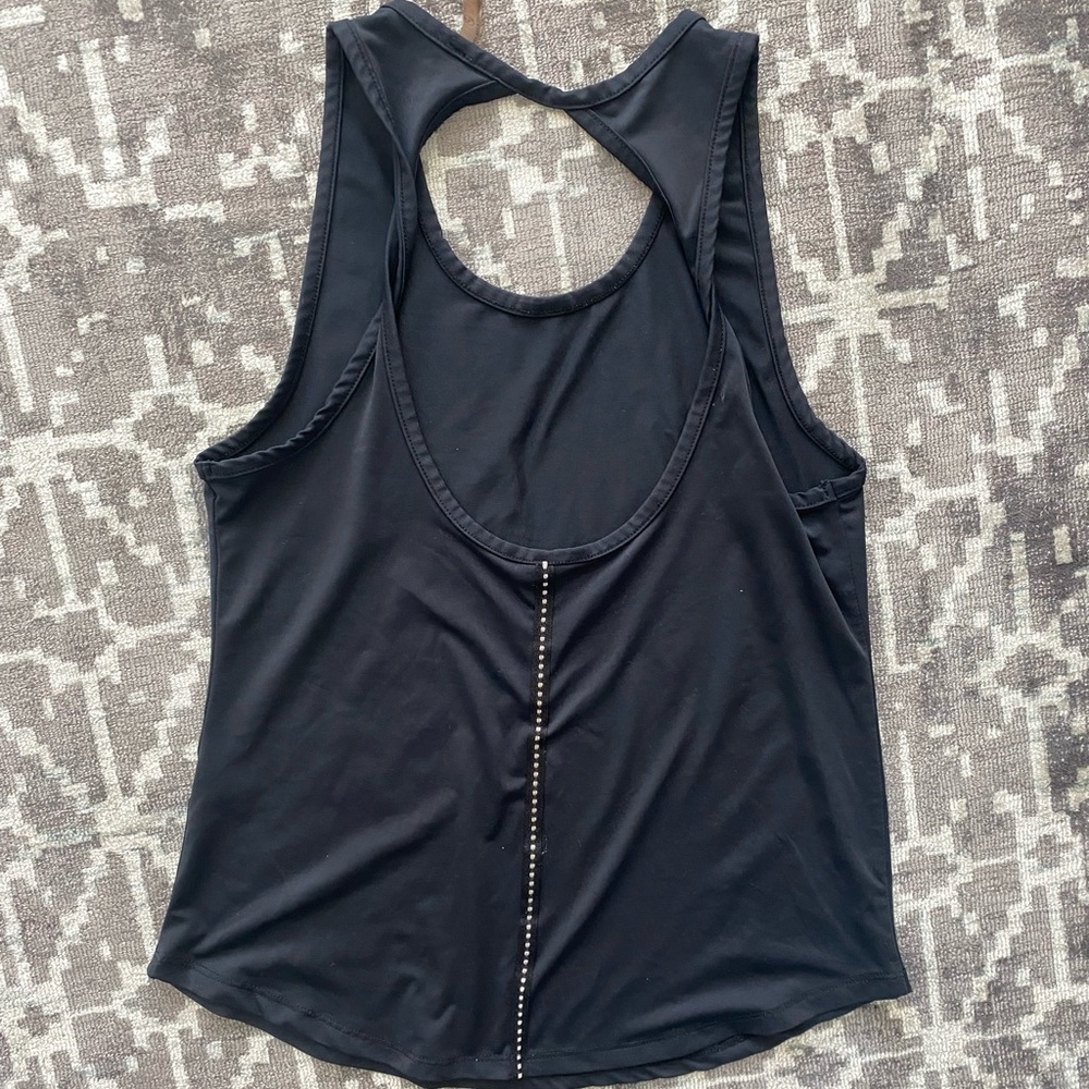 S Threads 4 Thought Black Open Back gym tank recycled materials eco friendly